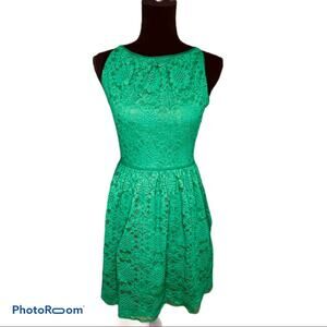 Max Studio Green lace dress - small